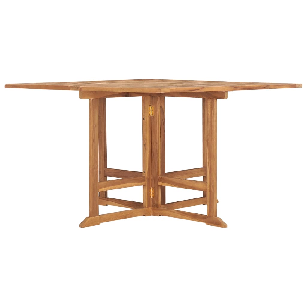 Folding Garden Dining Table 110x110x75 cm Solid Wood Teak