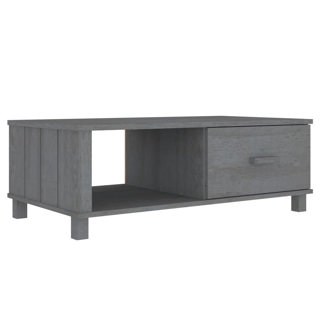 Coffee Table HAMAR Dark Grey 100x55x35 cm Solid Wood Pine