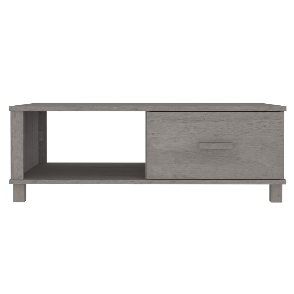 Coffee Table HAMAR Light Grey 100x55x35 cm Solid Wood Pine