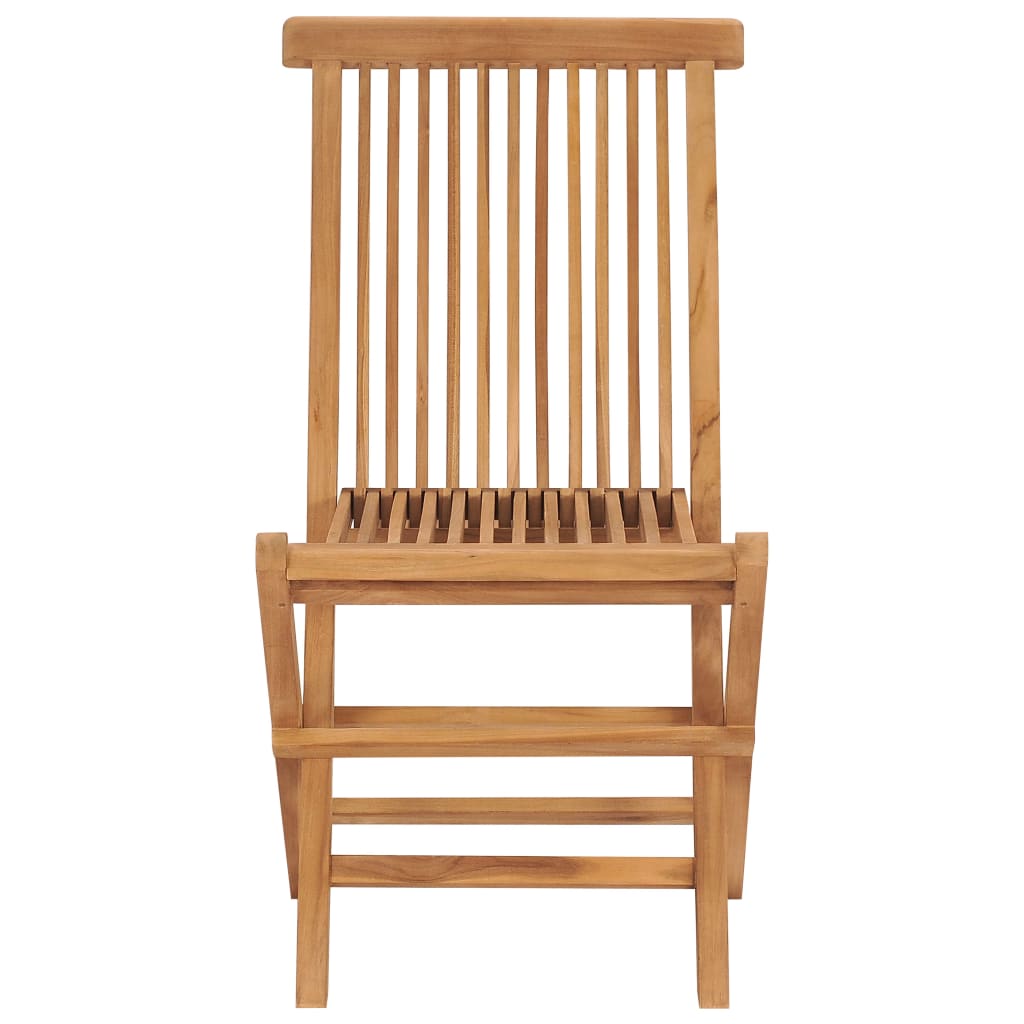 Folding Garden Chairs 6 pcs Solid Teak Wood