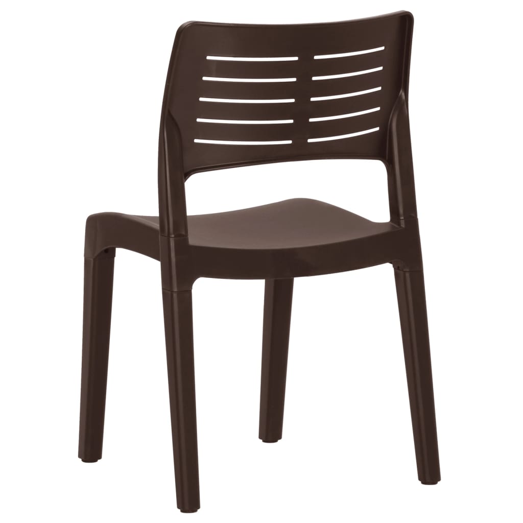 Garden Chairs 2 pcs Mocha Polypropylene