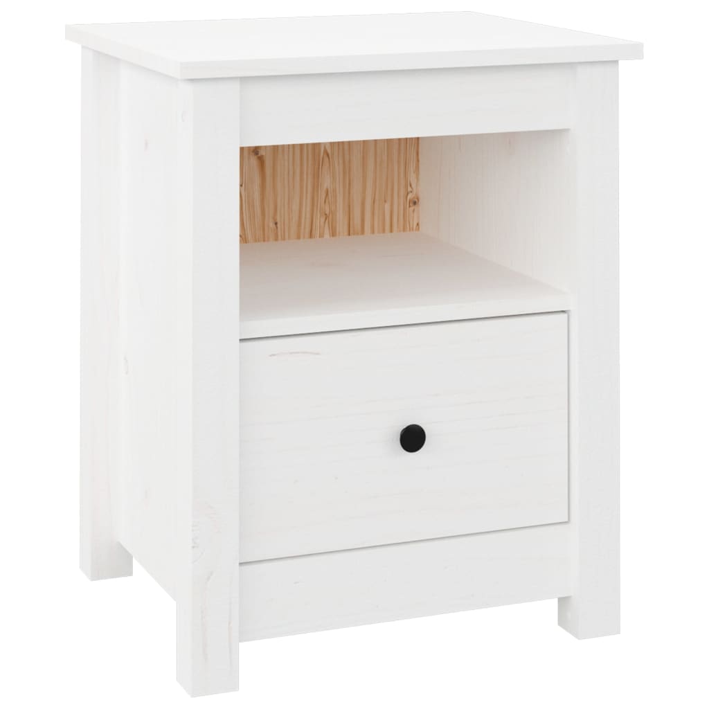 Bedside Cabinets 2 pcs White 40x35x49 cm Solid Wood Pine