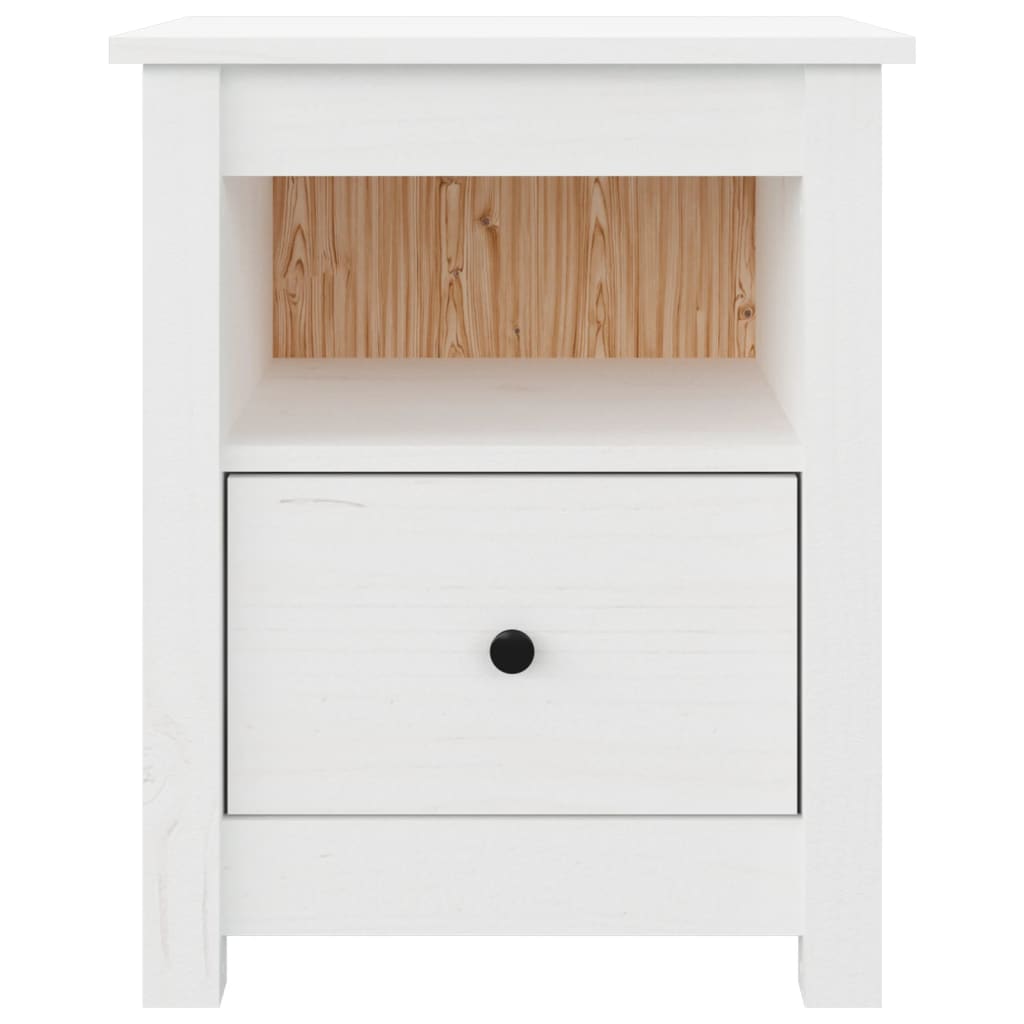 Bedside Cabinets 2 pcs White 40x35x49 cm Solid Wood Pine
