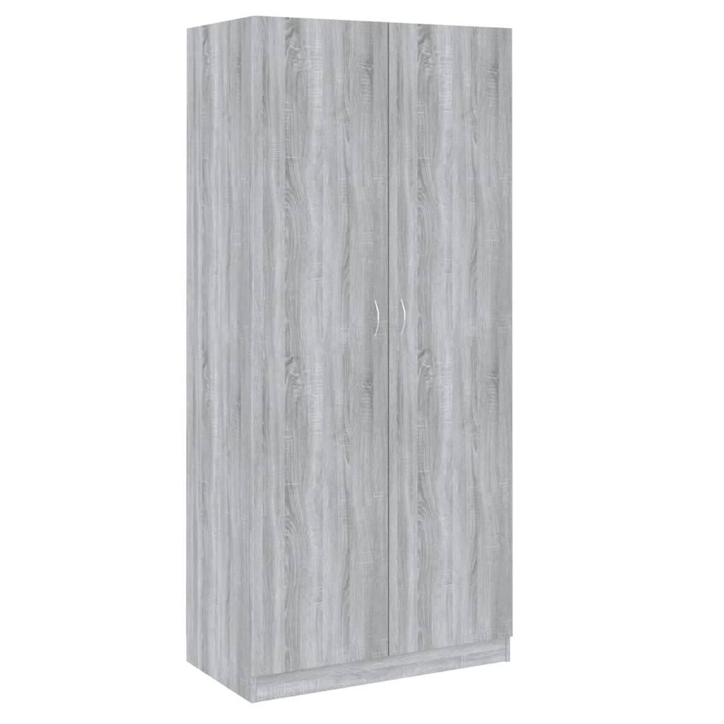 Wardrobe Grey Sonoma 90x50x200 cm Engineered Wood