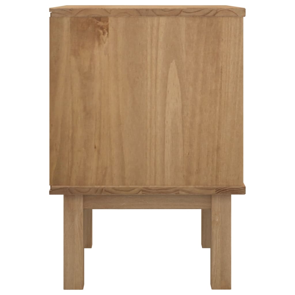 Bedside Cabinet OTTA Brown&White 46x39.5x57cm Solid Wood Pine
