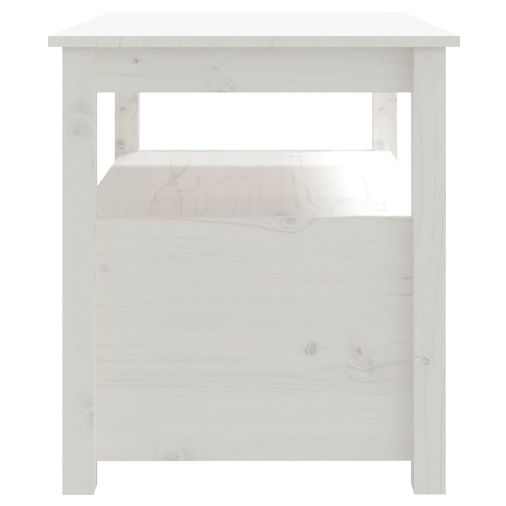 Coffee Table White 71x49x55 cm Solid Wood Pine