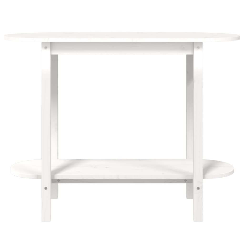 Console Table White 110x40x80 cm Solid Wood Pine