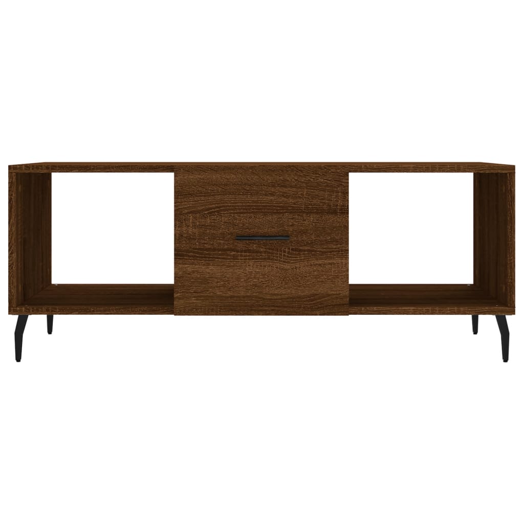 Coffee Table Brown Oak 102x50x40 cm Engineered Wood