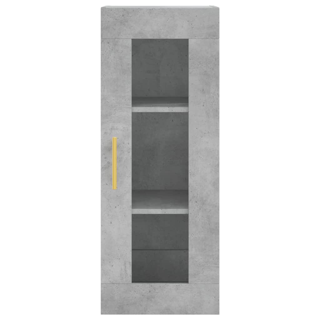 Highboard Concrete Grey 34.5x34x180 cm Engineered Wood
