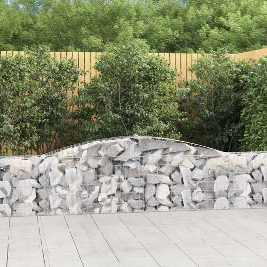 Arched Gabion Basket 400x30x60/80 cm Galvanised Iron