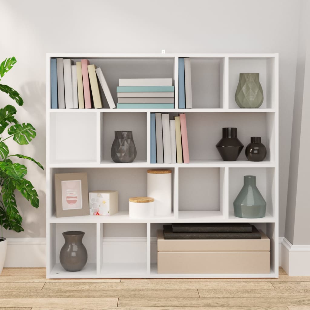 Book Cabinet/Room Divider White 105x24x102 cm