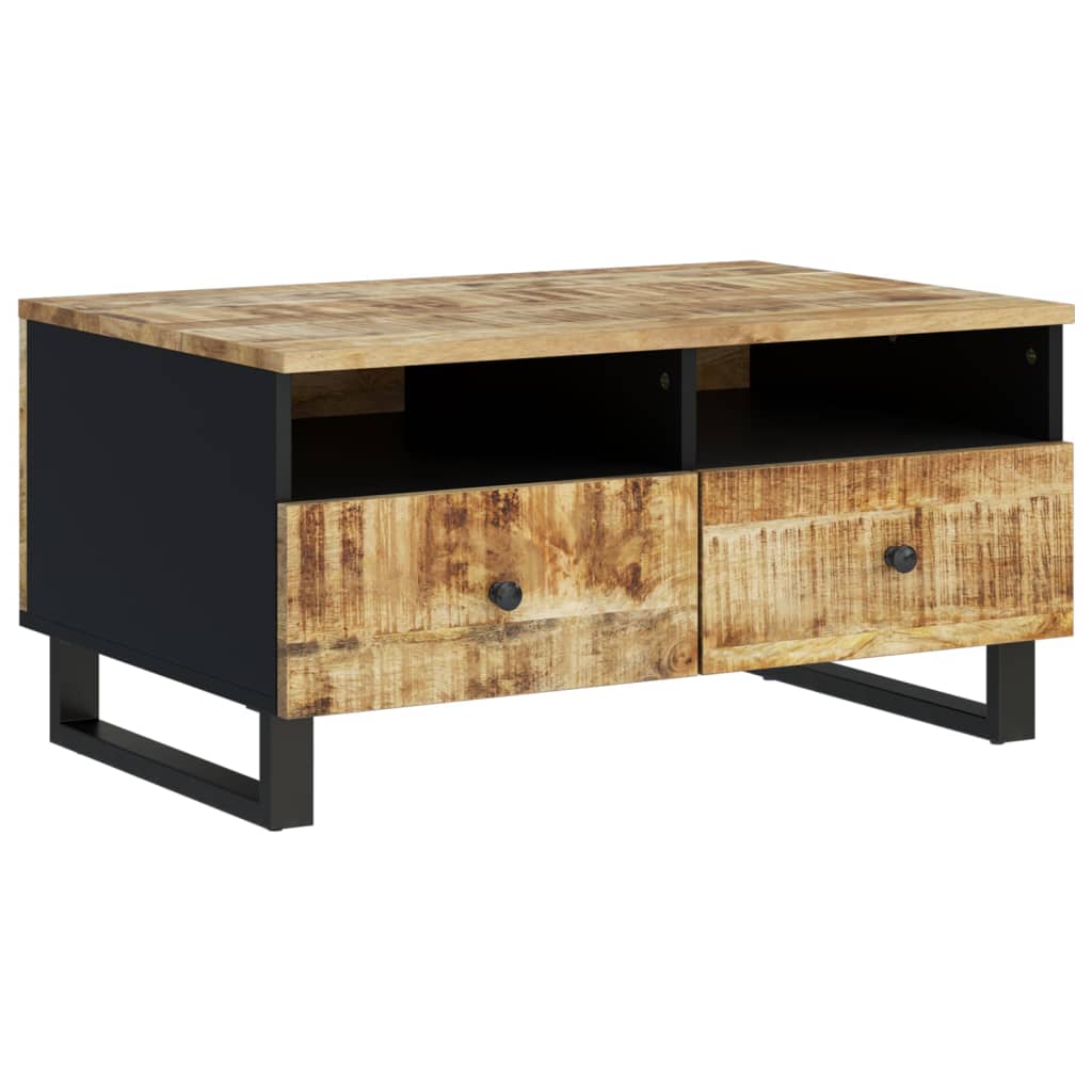 Coffee Table 80x54x40 cm Solid Wood Mango&Engineered Wood