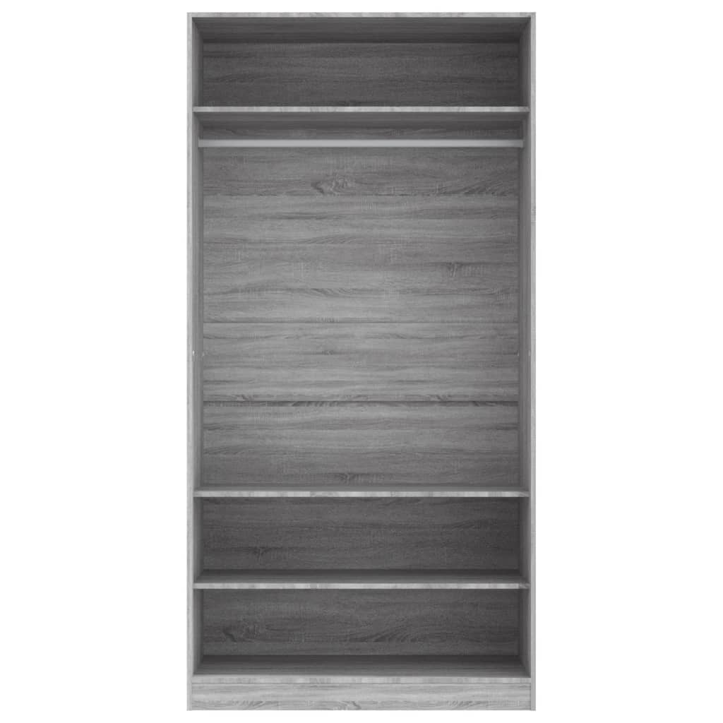 Wardrobe Grey Sonoma 100x50x200 cm Engineered Wood