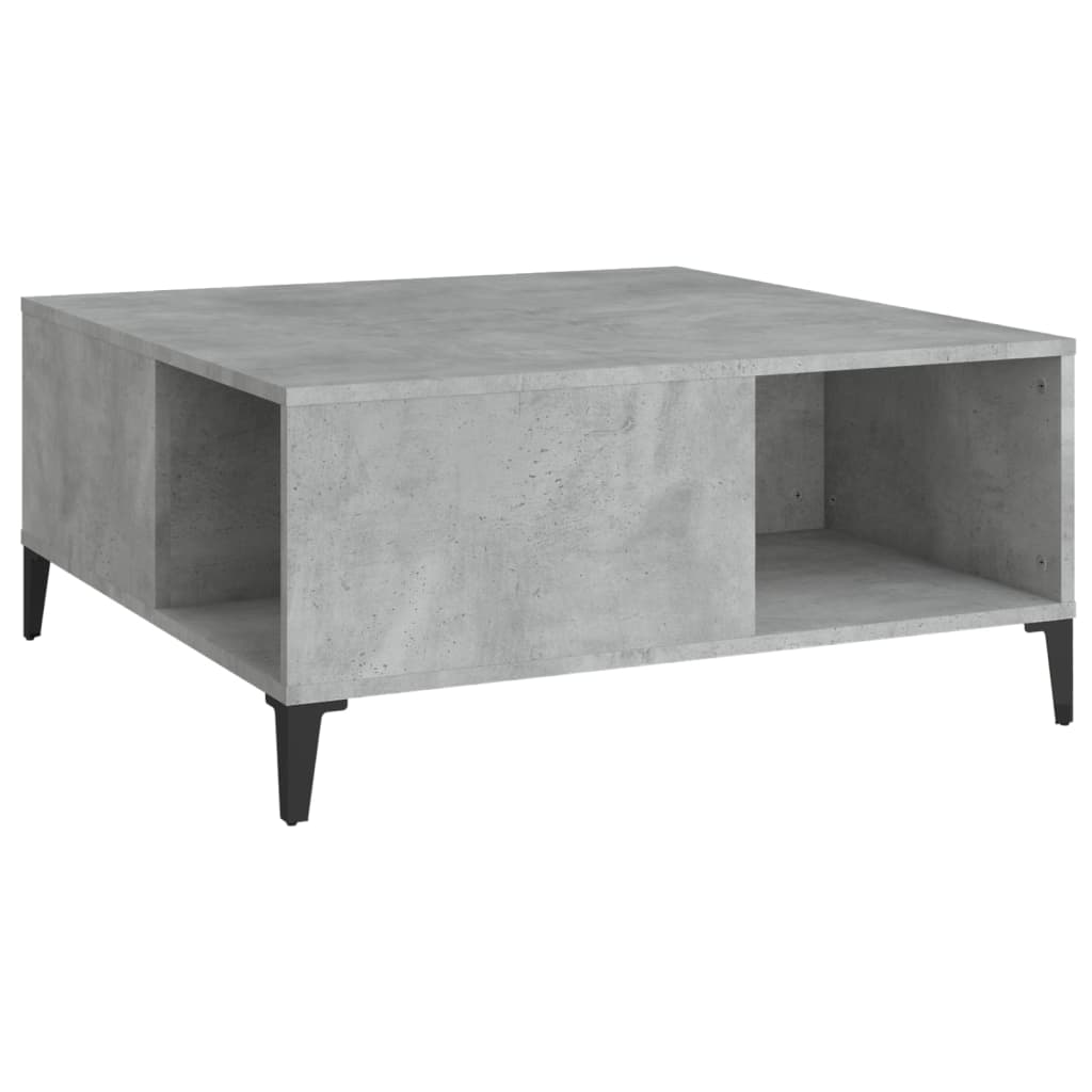 Coffee Table Concrete Grey 80x80x36.5 cm Engineered Wood