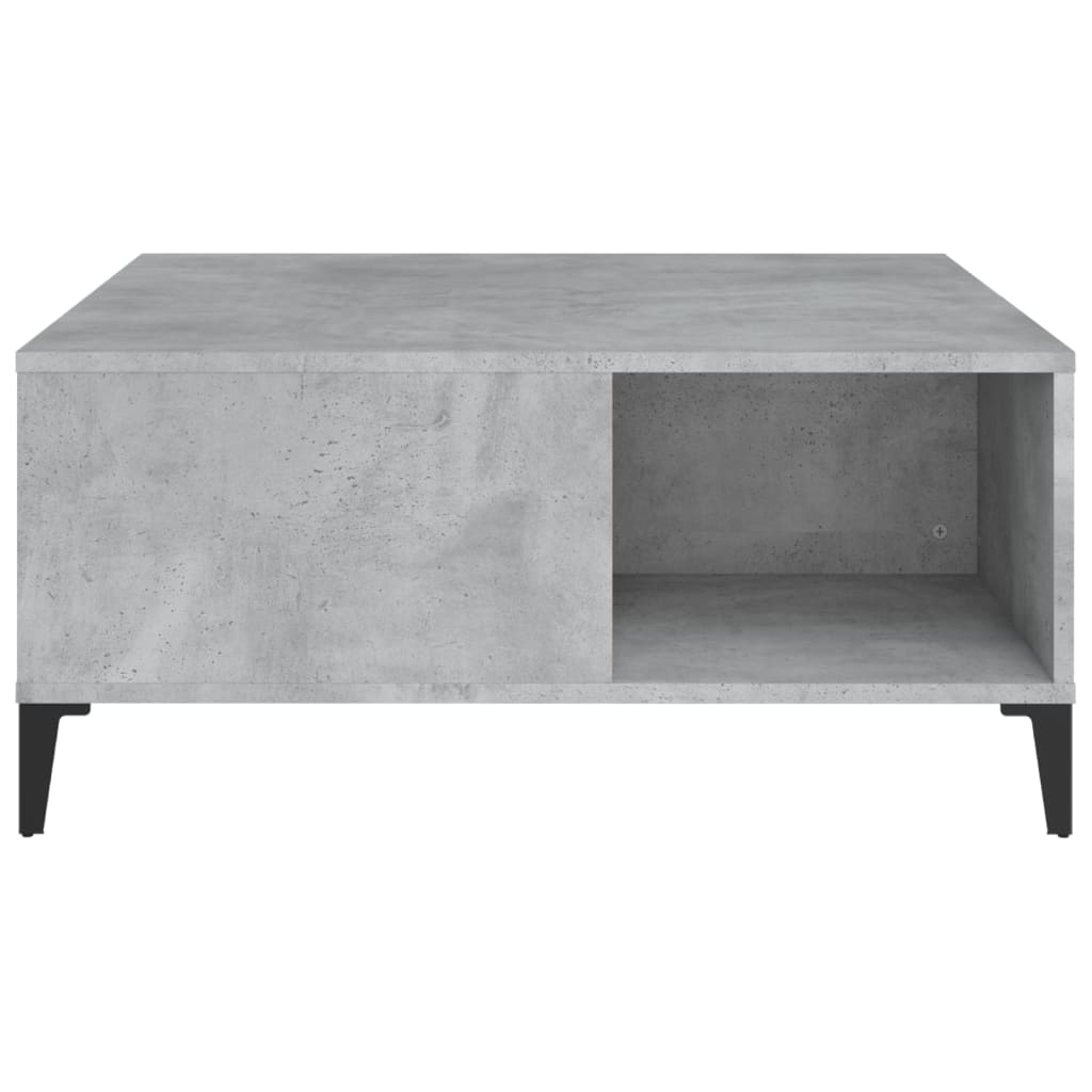 Coffee Table Concrete Grey 80x80x36.5 cm Engineered Wood