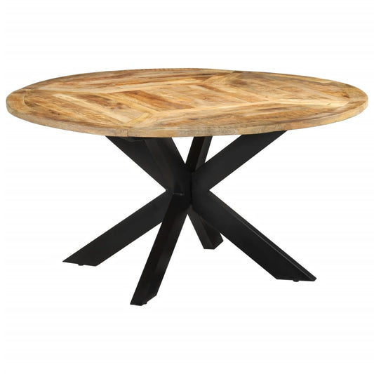 Dining Table Ø150x76 cm Solid Rough Wood Mango