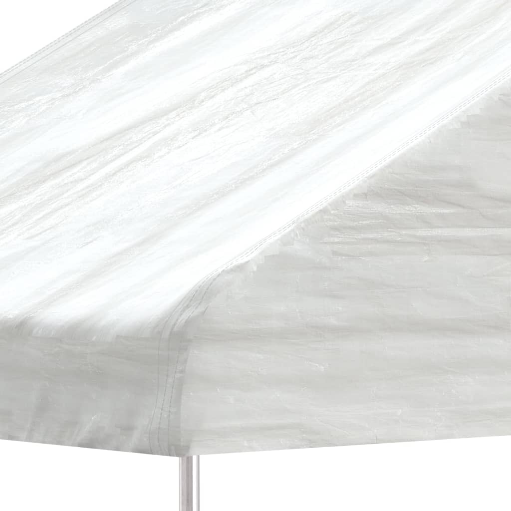 Gazebo with Roof White 15.61x4.08x3.22 m Polyethylene