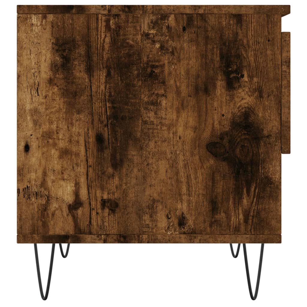 Coffee Table Smoked Oak 50x46x50 cm Engineered Wood