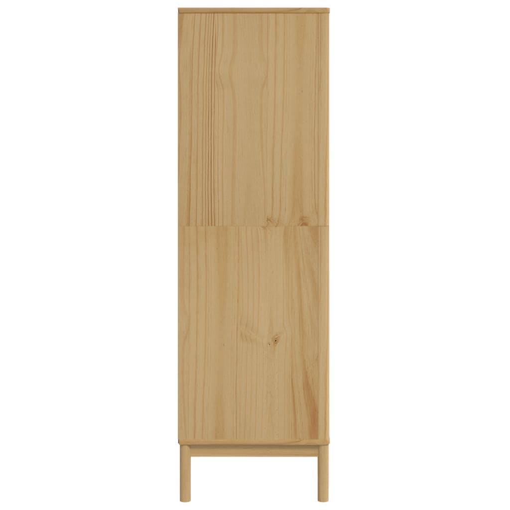 Wardrobe FLORO Wax Brown 77x53x171 cm Solid Wood Pine