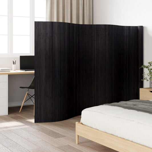 Room Divider Black 165x600 cm Bamboo