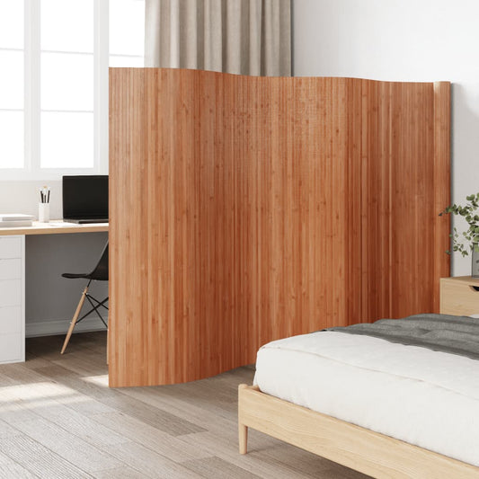 Room Divider Brown 165x600 cm Bamboo