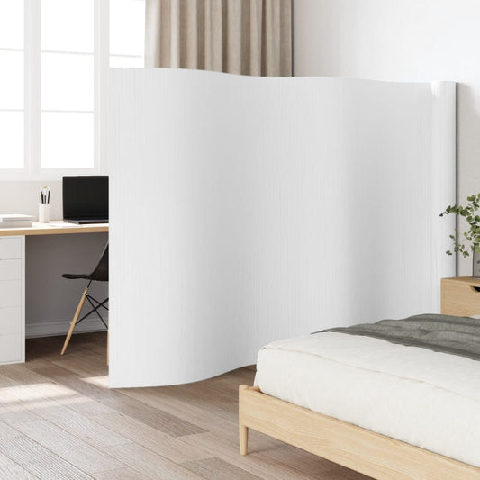 Room Divider White 165x800 cm Bamboo