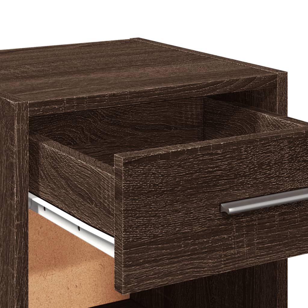 Bedside Cabinets 2 pcs Brown Oak 35x34x65 cm Engineered Wood