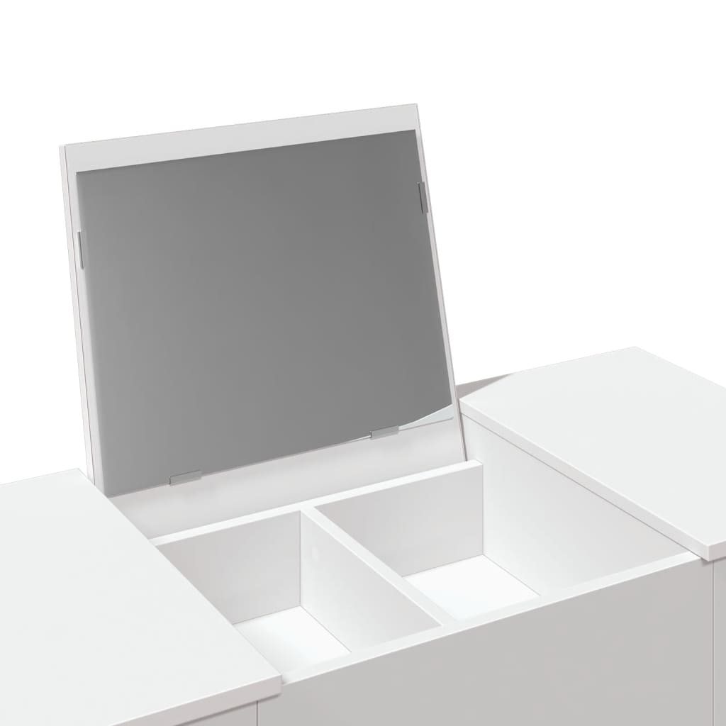 Dressing Table with Mirror White 100x45x76 cm