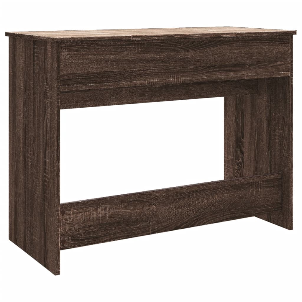 Dressing Table with Mirror Brown Oak 100x45x76 cm