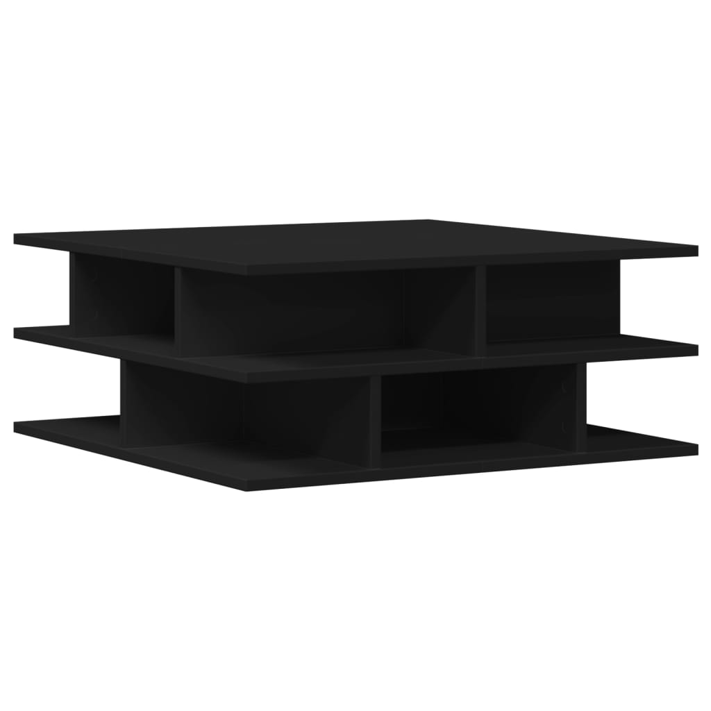 Coffee Table Black 70x70x29 cm Engineered Wood