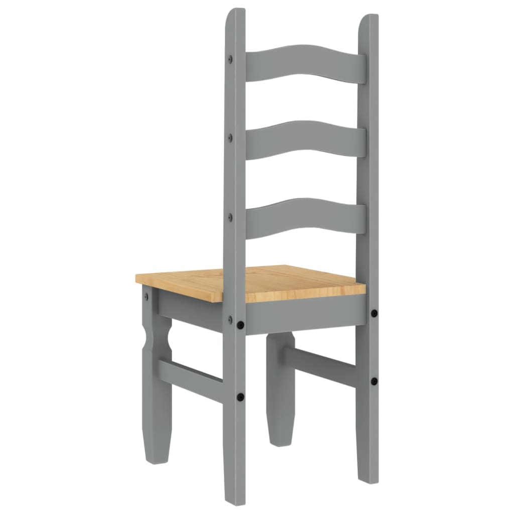 Dining Chairs 2 pcs Corona Grey 42x47x107 cm Solid Wood Pine