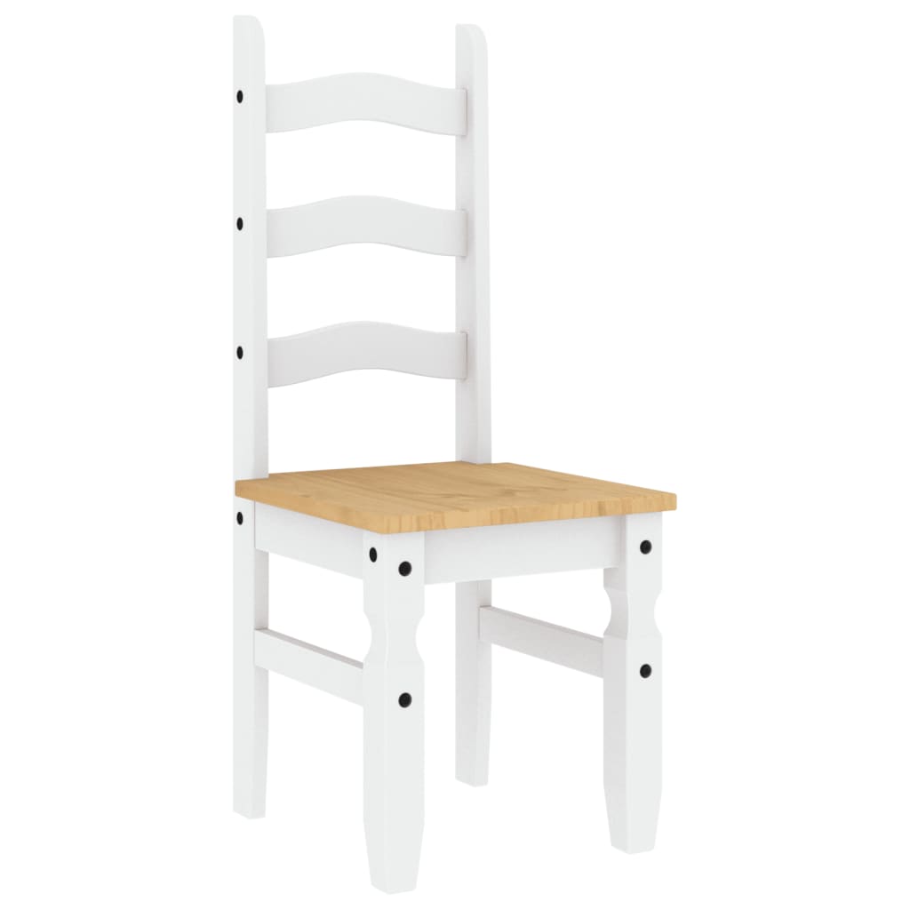 Dining Chairs 2 pcs Corona White 42x47x107 cm Solid Wood Pine