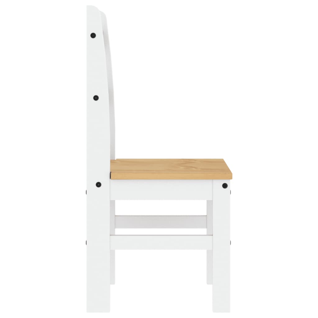 Dining Chairs 2 pcs White 40x46x99 cm Solid Wood Pine
