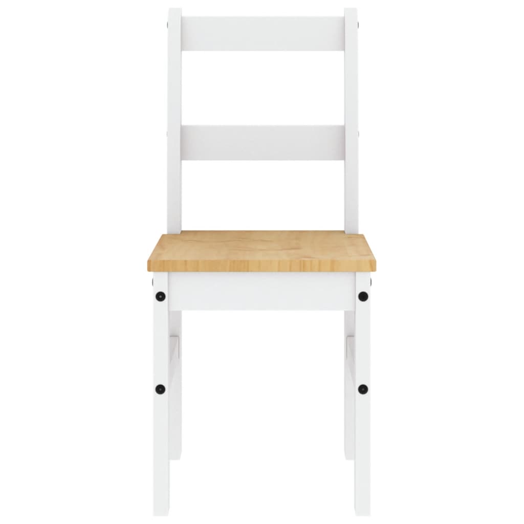 Dining Chairs 2 pcs Panama White 40x46x90 cm Solid Wood Pine