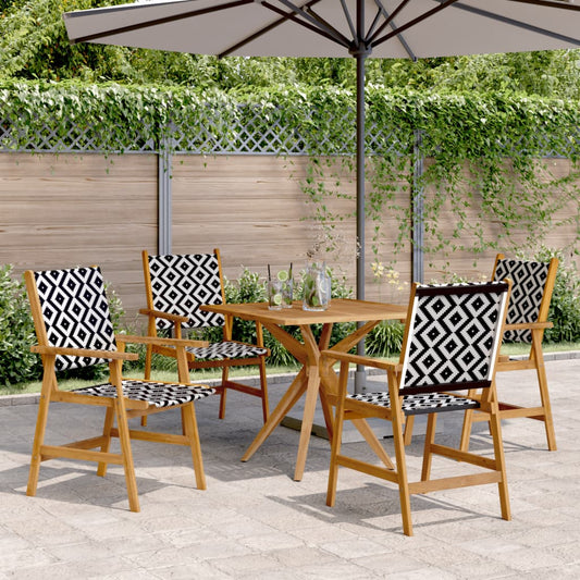 5 Piece Garden Dining Set Solid Wood Acacia