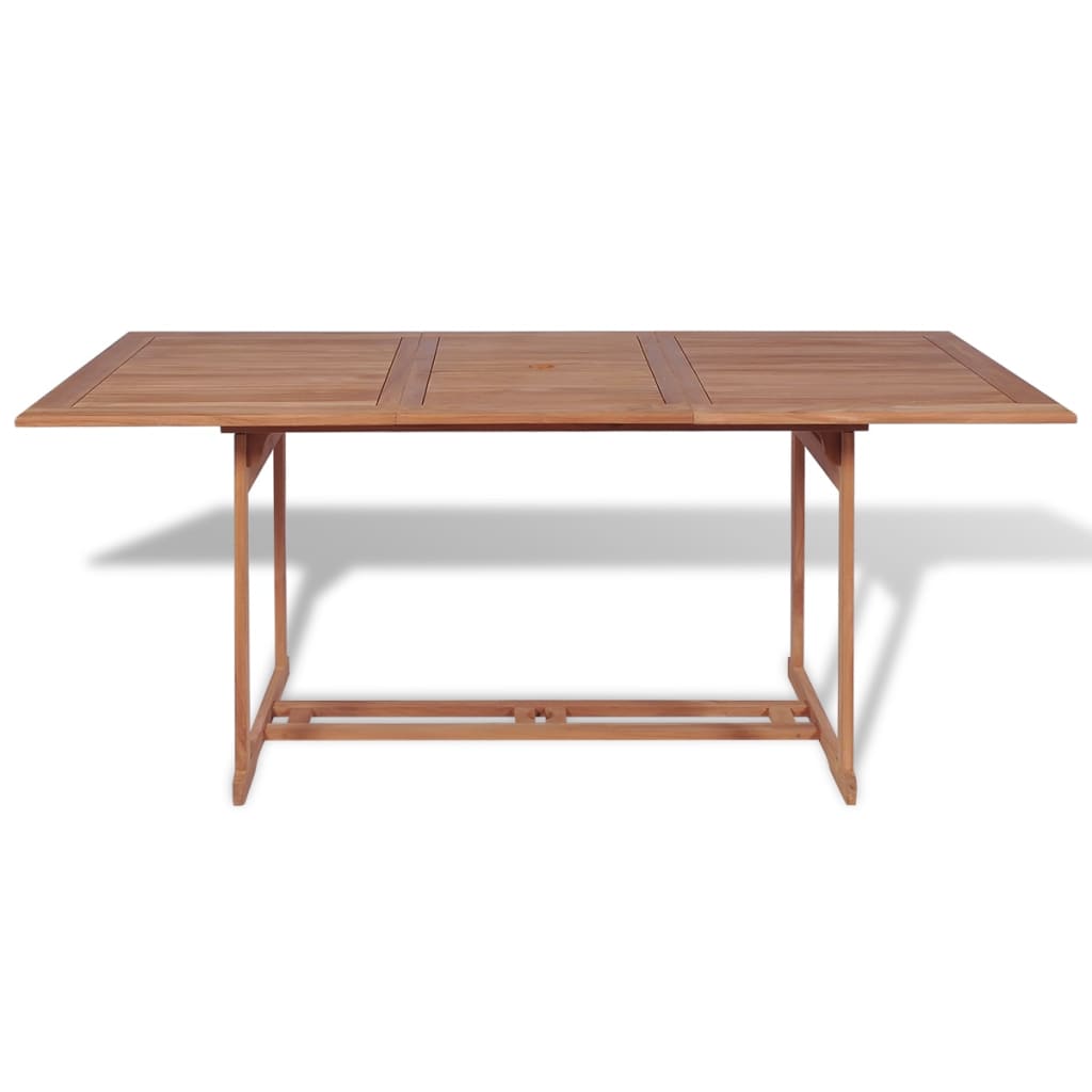 Garden Table 180x90x75 cm Solid Teak Wood