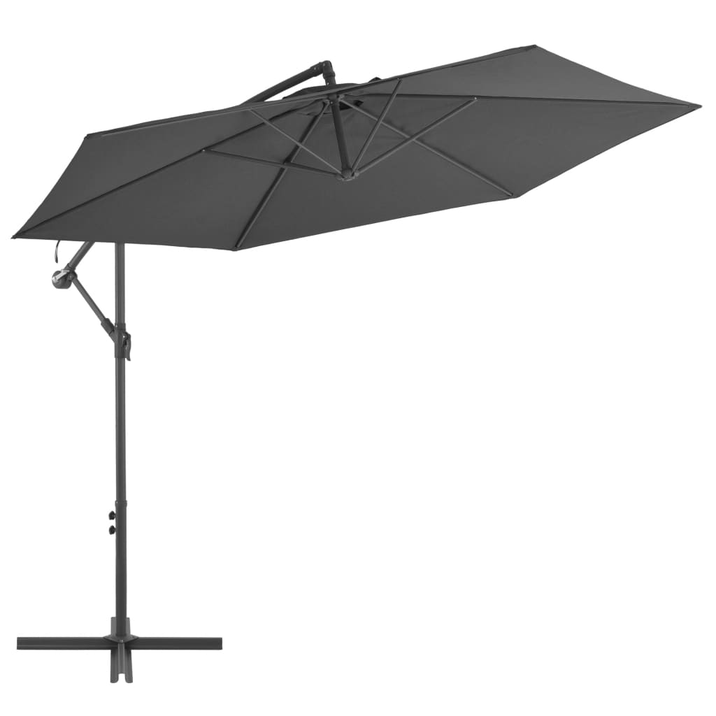 Cantilever Garden Parasol with Aluminium Pole 300 cm Anthracite