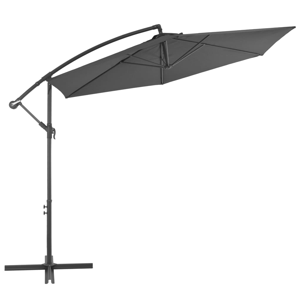 Cantilever Garden Parasol with Aluminium Pole 300 cm Anthracite