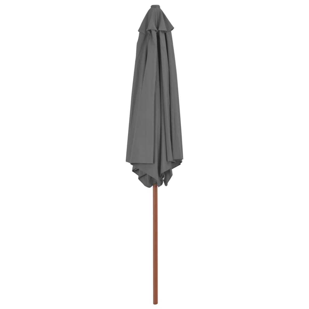 Garden Parasol with Wooden Pole 270 cm Anthracite