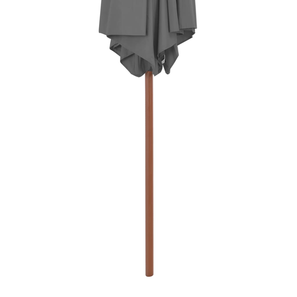 Garden Parasol with Wooden Pole 270 cm Anthracite