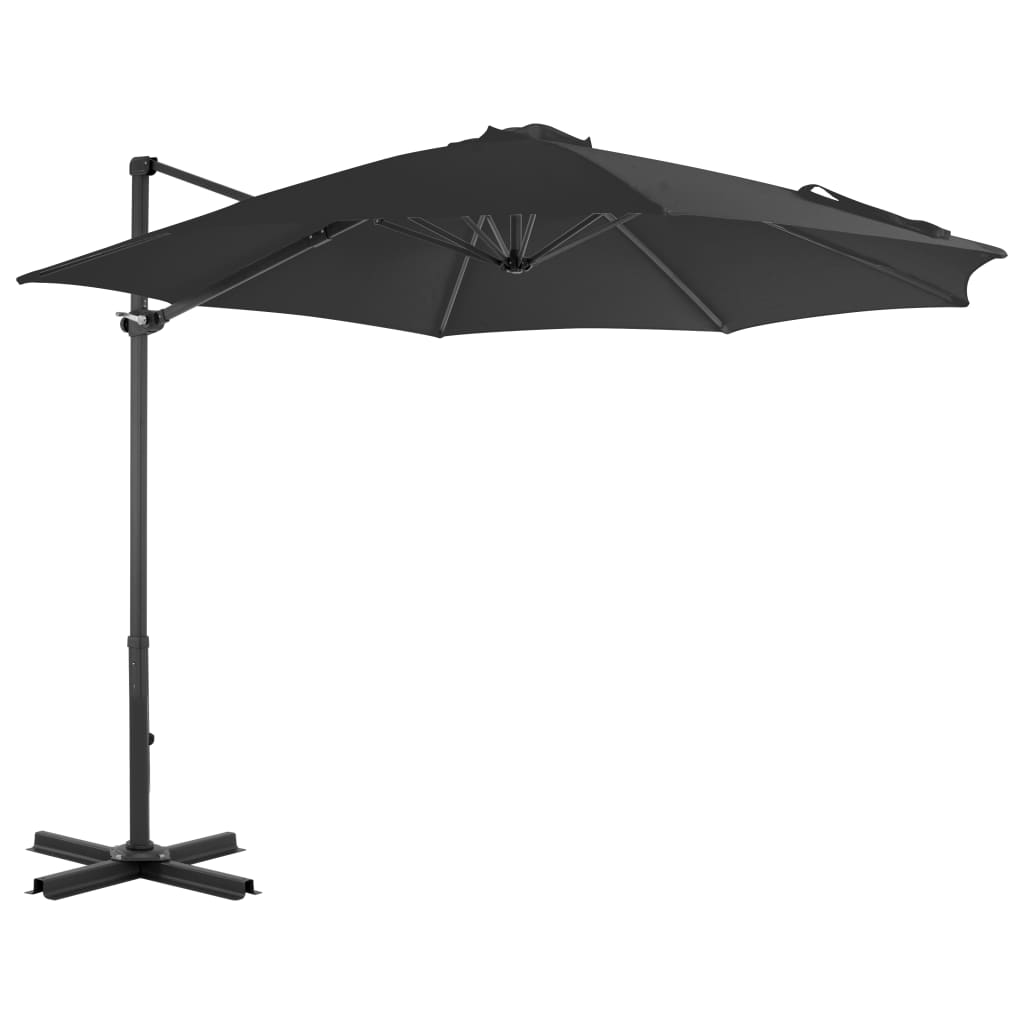 Cantilever Garden Parasol with Aluminium Pole Anthracite 300 cm