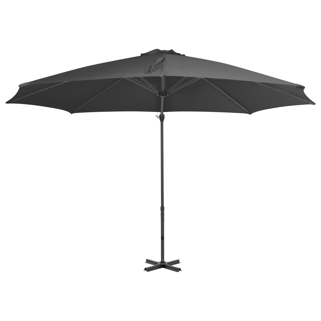 Cantilever Garden Parasol with Aluminium Pole Anthracite 300 cm