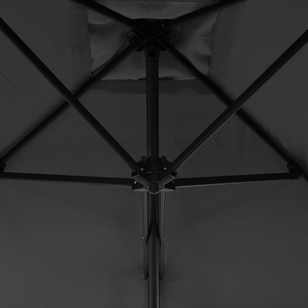 Garden Parasol with Steel Pole 300 cm Anthracite