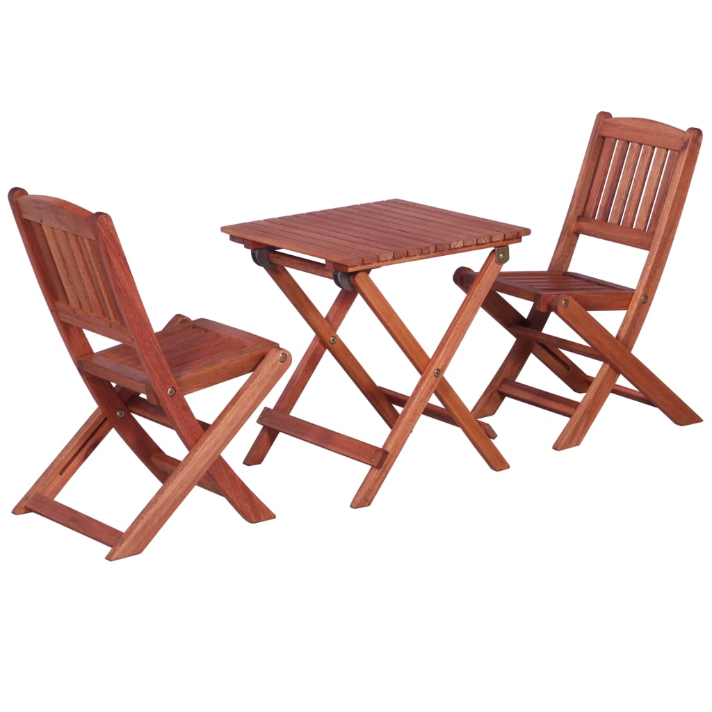 3 Piece Bistro Set for Children Solid Eucalyptus Wood