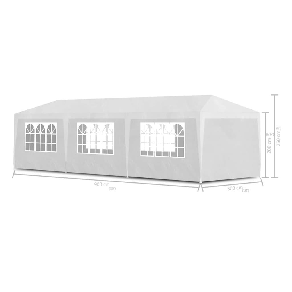 Party Tent 3x9 m White