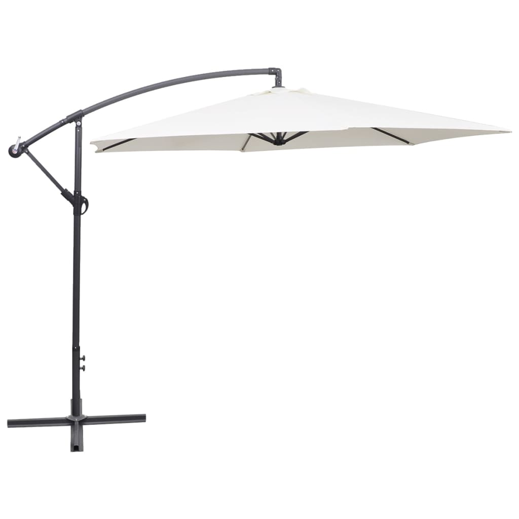 Cantilever Garden Parasol 3 m Sand White