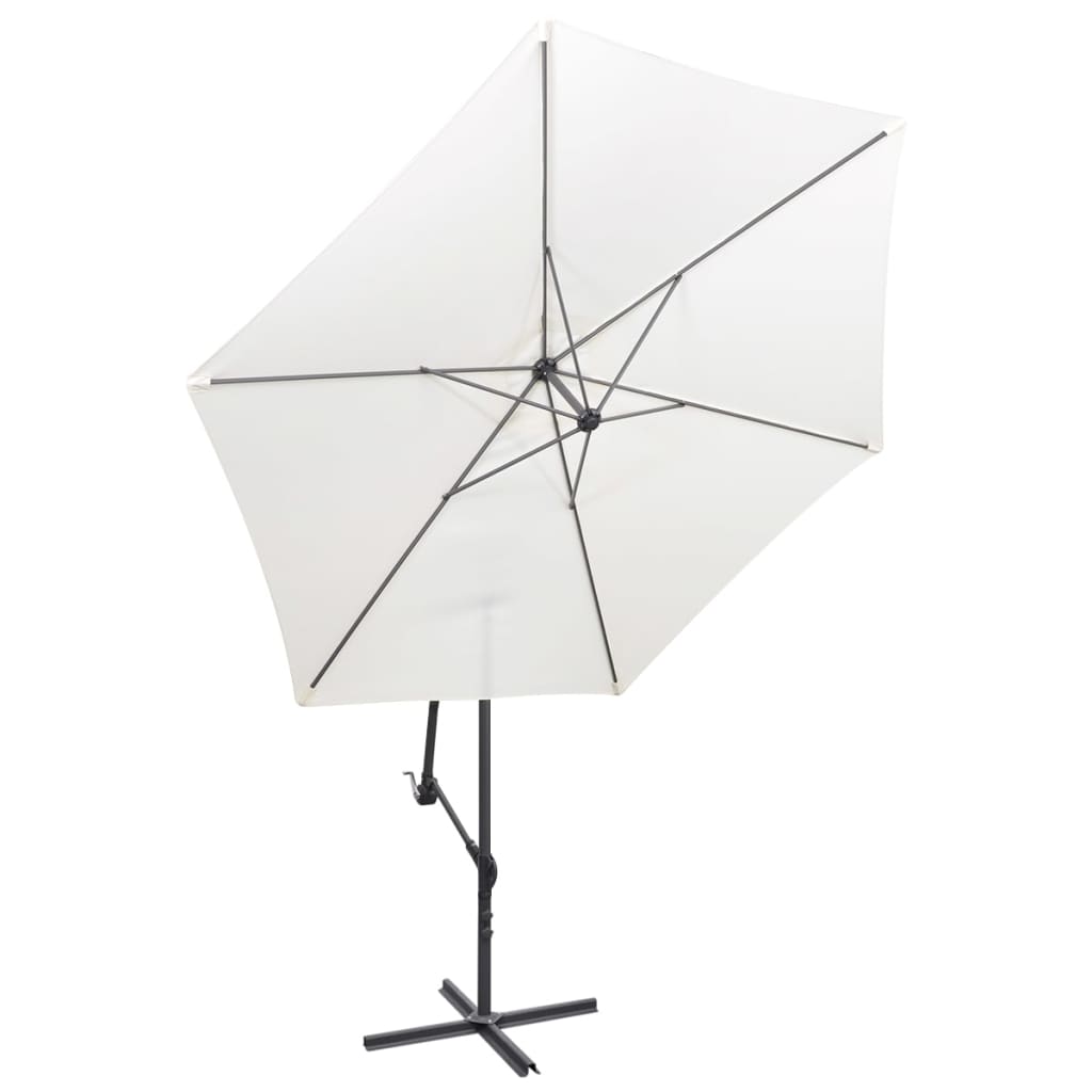 Cantilever Garden Parasol 3 m Sand White