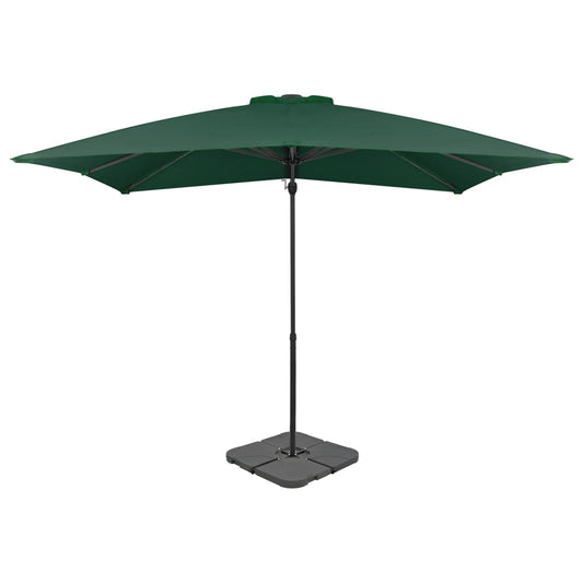 Garden Parasol with Portable Base Green