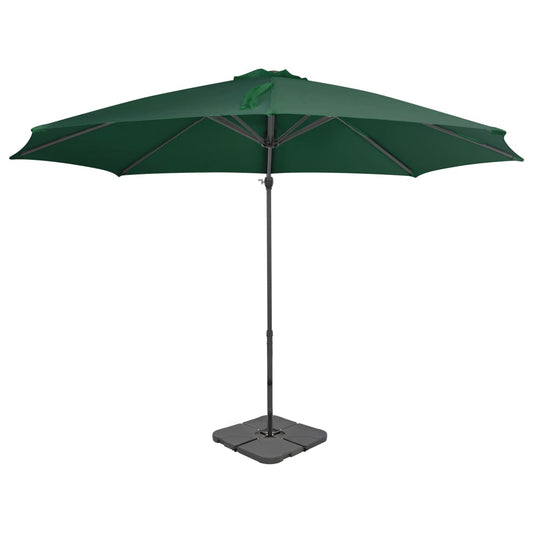 Garden Parasol with Portable Base Green