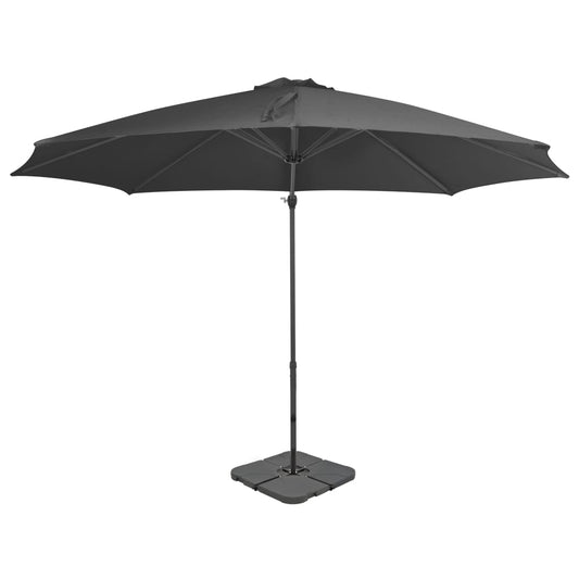 Garden Parasol with Portable Base Anthracite